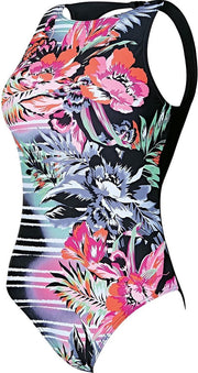 Zoggs Badpak Latino Love Hi Dames Polyester Zwart Maat 34