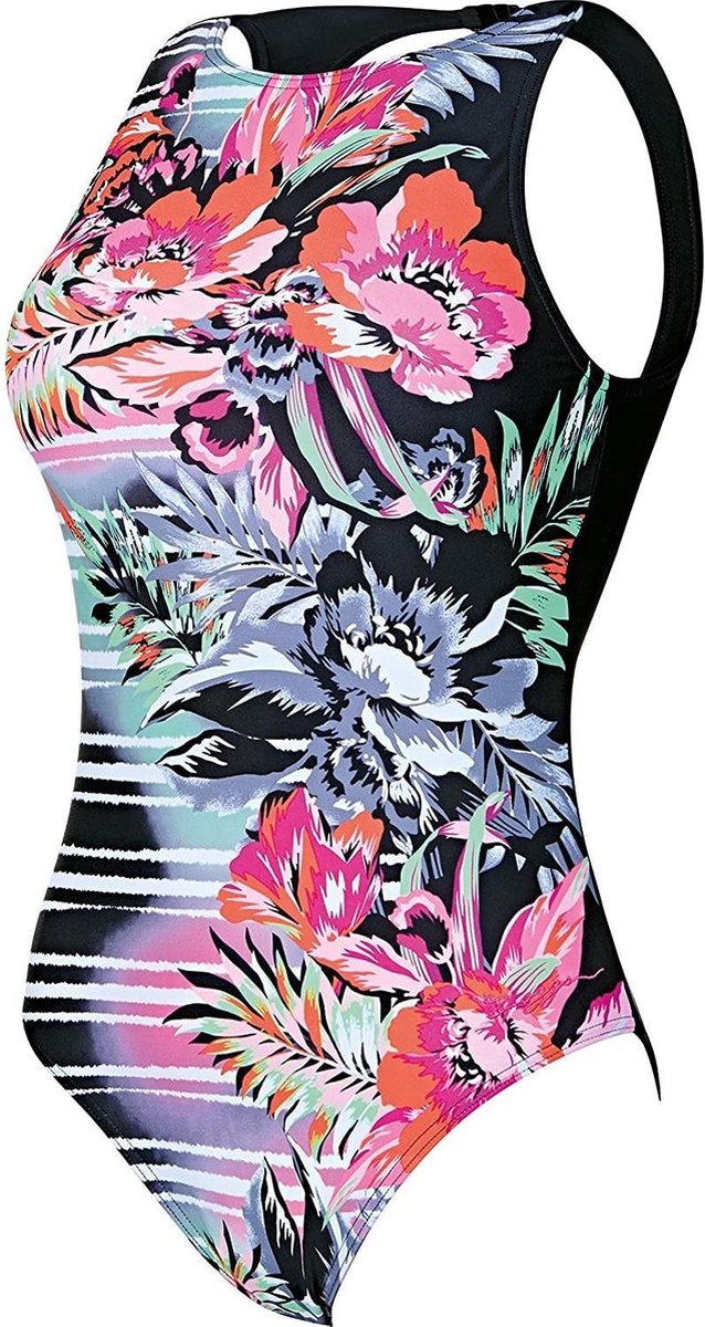 Zoggs Badpak Latino Love Hi Dames Polyester Zwart Maat 34