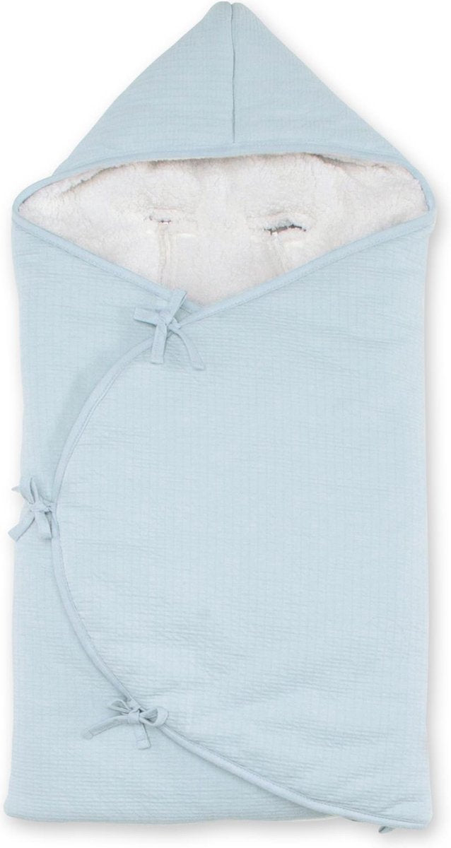 BEMINI  MINI NEST 0-4m blauw grijs Breeze Pady tetra jersey teddy