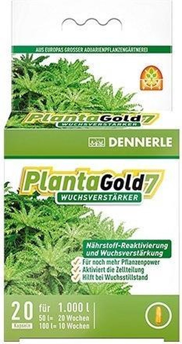 Dennerle PlantaGold 7 - Voor meer Groeikracht in het Aquarium - Inhoud: 10 capsules