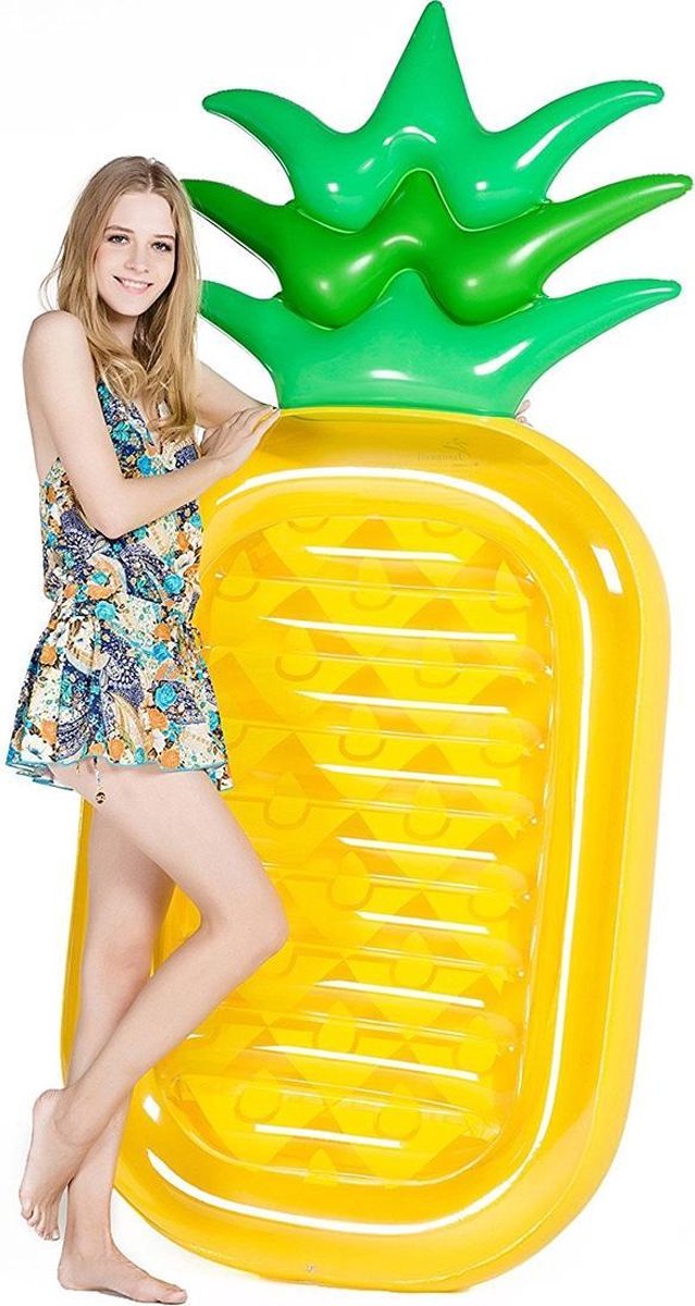 Opblaasfiguren - Inflatables Opblaasbare Ananas - Geel / Groen 185 x 80cm