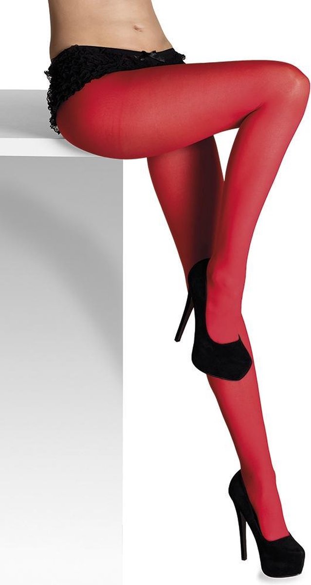 12 stuks: Panty Opaque - rood