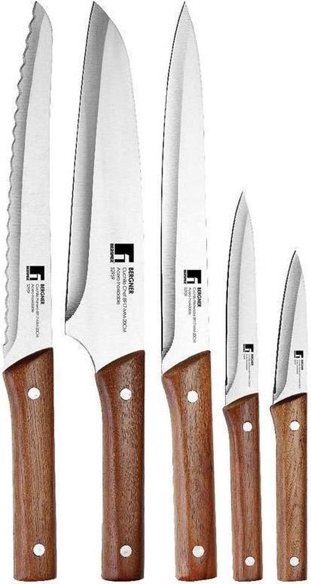 Bergner Roestvrijstalen messenset - 5 delig