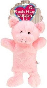 Pluche handpop varken 21 cm