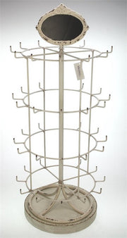 Display rek wit 48 haken 26x26x60cm