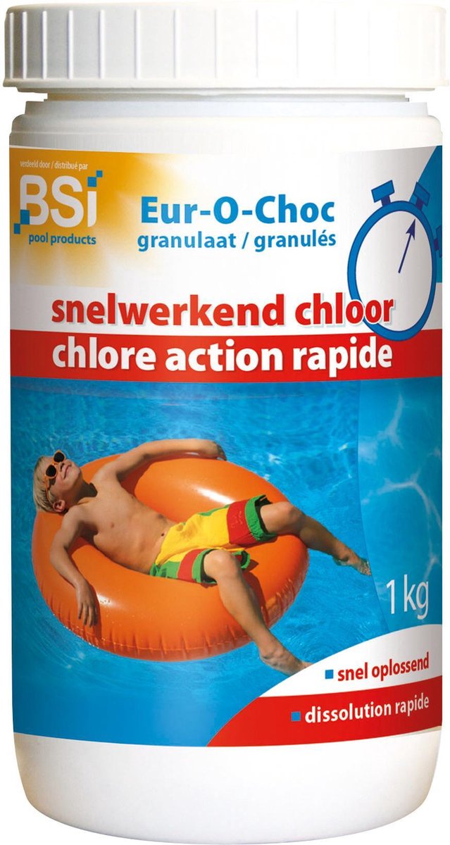 BSI Eur-O-Choc Chloor Granulaat - Snelwerkend - Voor een Shockbehandeling - 1Kg