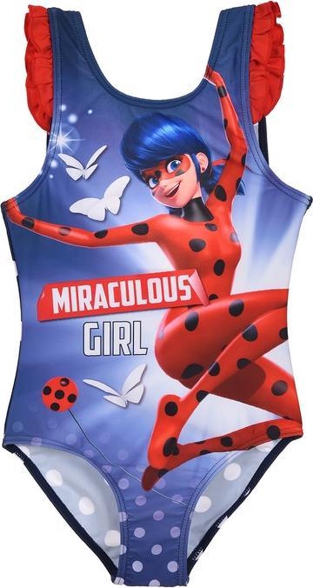 Miraculous Ladybug badpak - blauw - maat 104 / 4 jaar