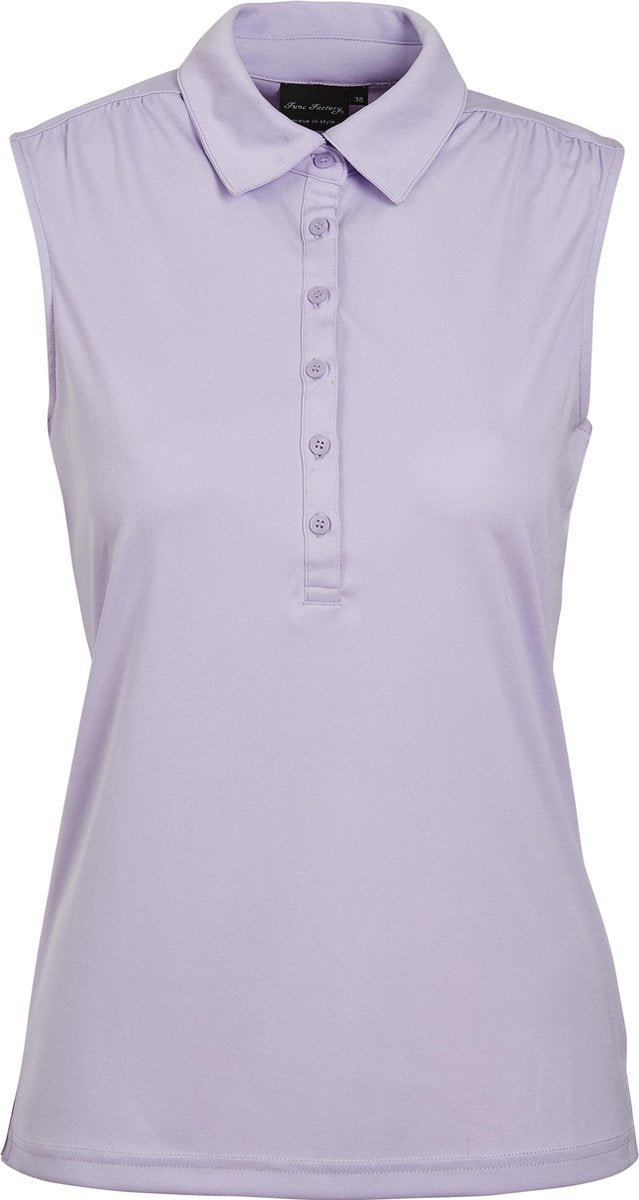 Func Factory dames polo Amy mouwloos lavender maat 38
