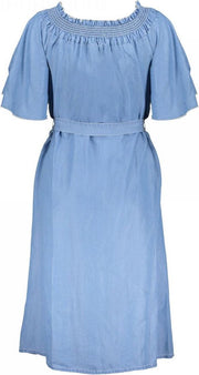 Geisha Dress Elastic Neck And Butterfly Sleeves - S