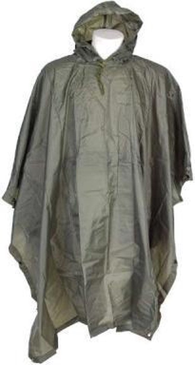 Poncho ripstop green
