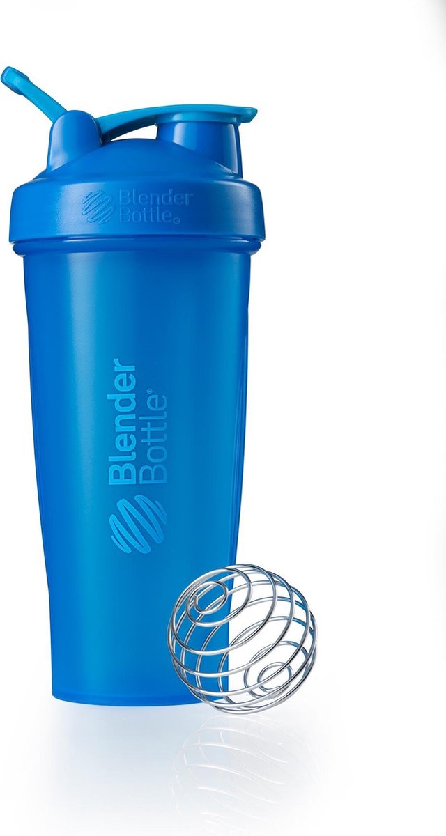 BlenderBottle Classic met oog - Eiwitshaker / Bidon - 820ml - Fullcolor Cyan