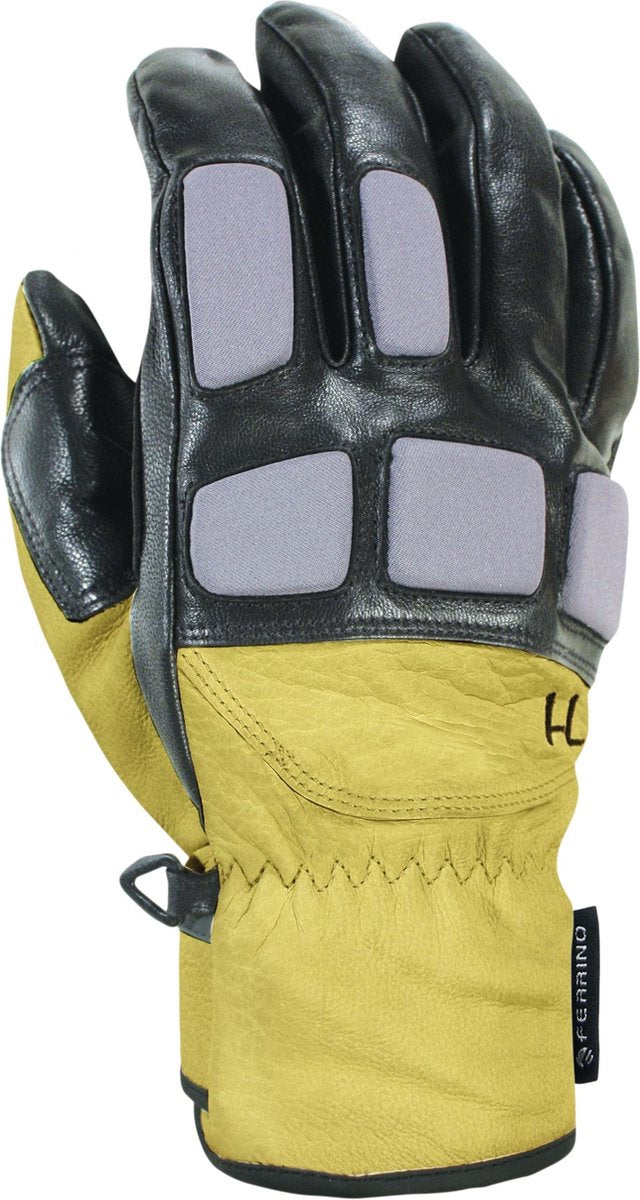 Ferrino Skihandschoenen Nitro Zwart/geel Maat Xs