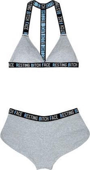 Ribgebreide BH-Set - L/XL