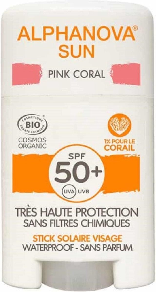 Alphanova Zonnebrandstick Spf 50+ Unisex Roze 12 Gram