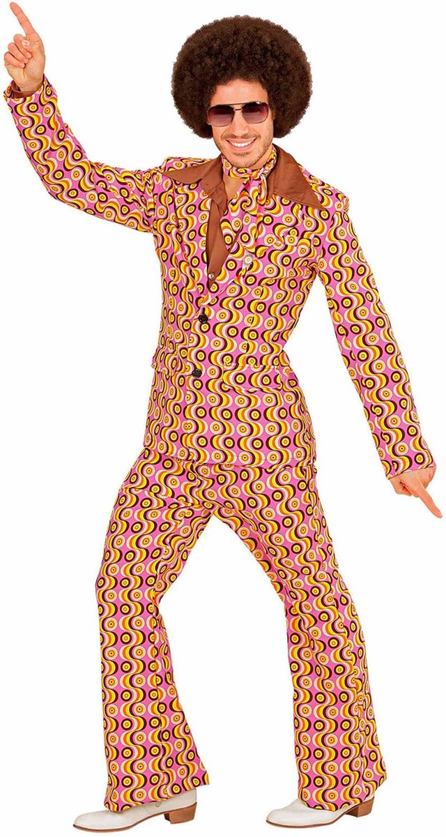 Jaren 70 groovy disco pak voor mannen - Volwassenen kostuums