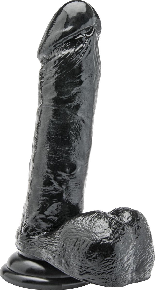 ToyJoy - Dildo 18cm met ballen - Zwart
