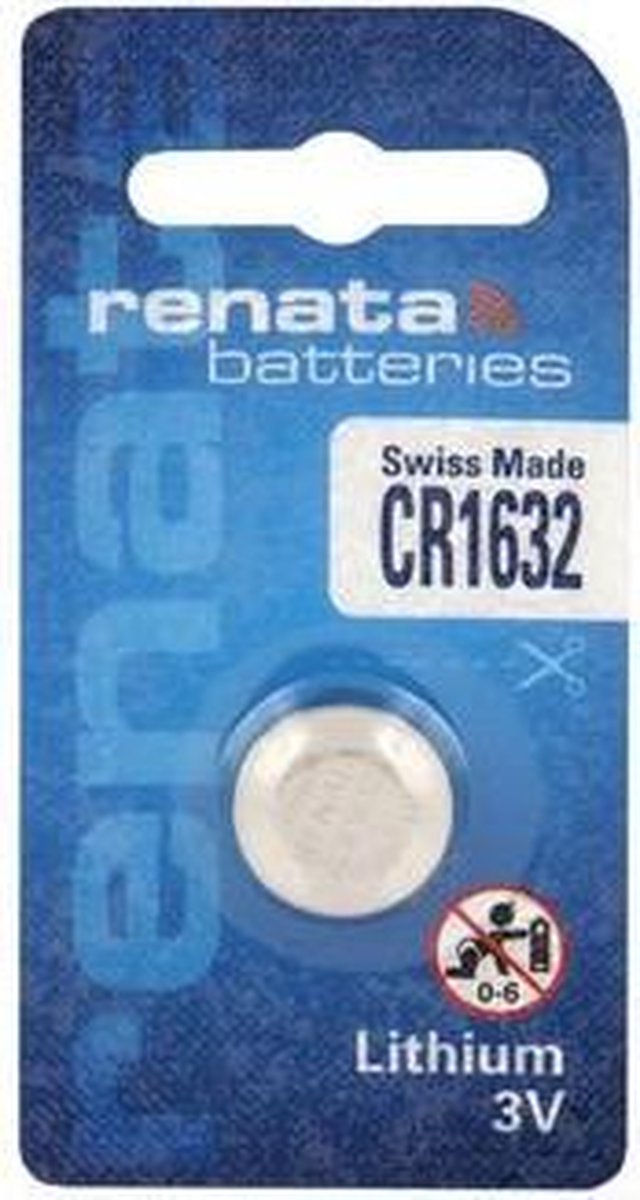 1 Stuk Renata CR1632 137mAh 3V Lithium Knoopcel Batterij