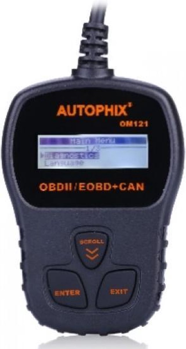 Autophix OBD2 en EOBD Diagnosecomputer - Uitleesapparaat OM121-EU voor het uitlezen en resetten van uw motorlampje! 5 jaar garantie!