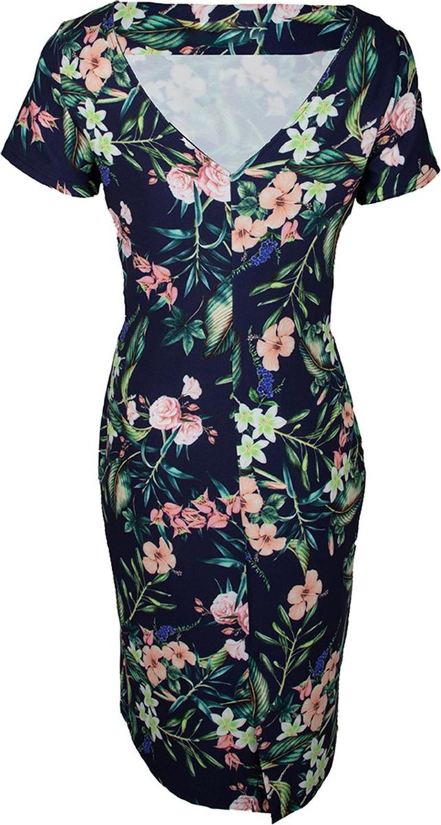 SRNDPTY Jurk Kensi Flowers navy