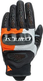 Dainese D-Explorer 2 Glacier Gray Orange Black Textile Motorcycle Gloves XS