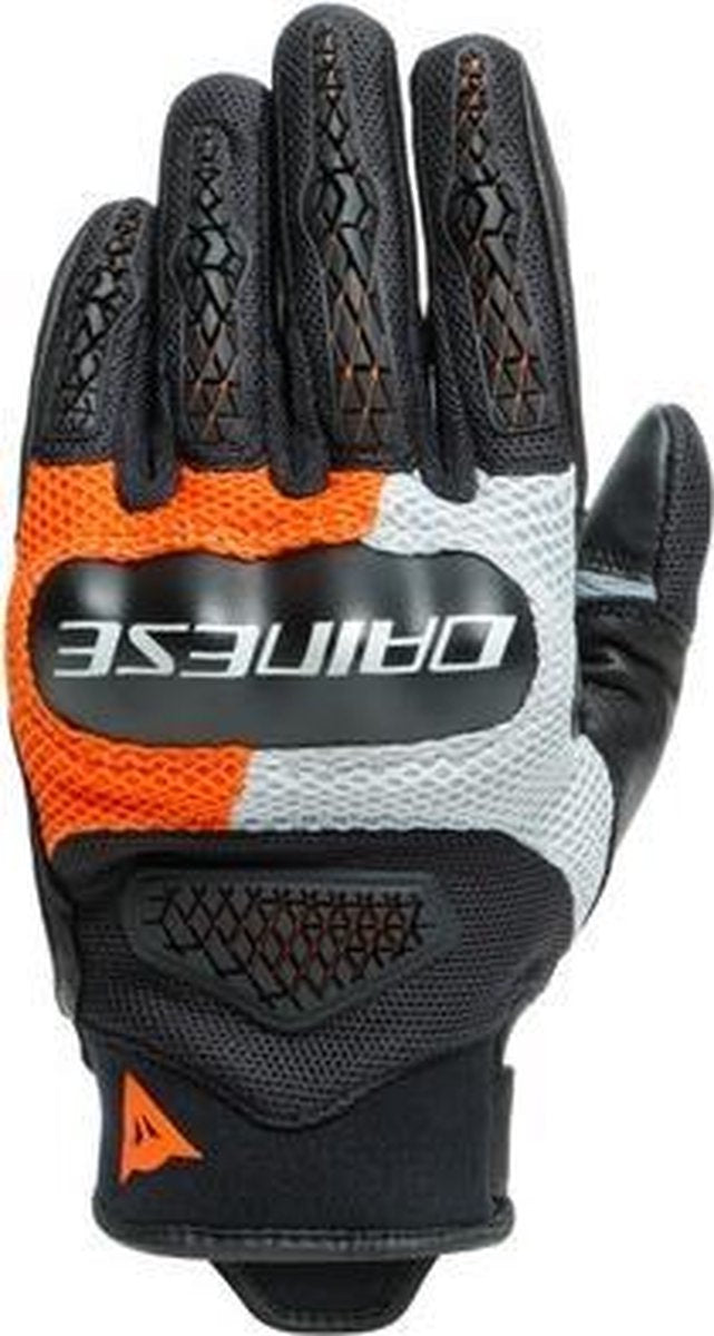 Dainese D-Explorer 2 Glacier Gray Orange Black Textile Motorcycle Gloves XS