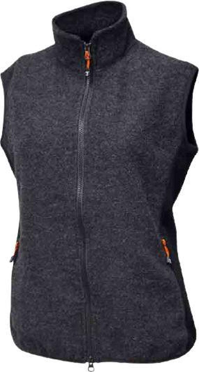 Ivanhoe Bodywarmer Thi Dames Merinowol Donkergrijs Maat 46