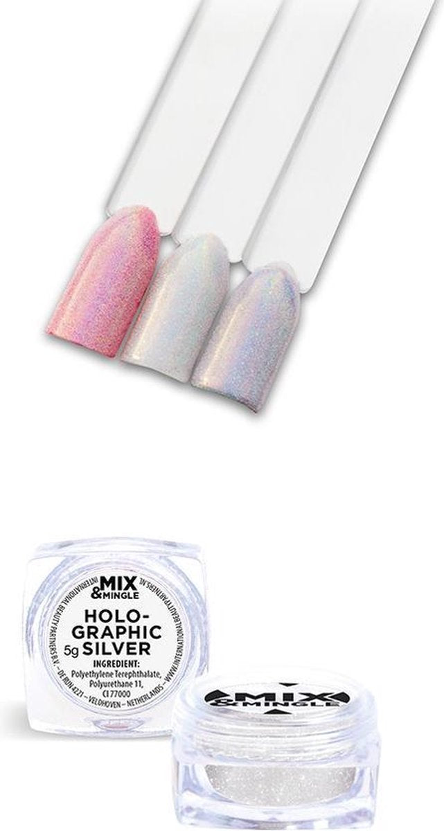 IBP Mix & Mingle Nail Art holographic silver 5gr
