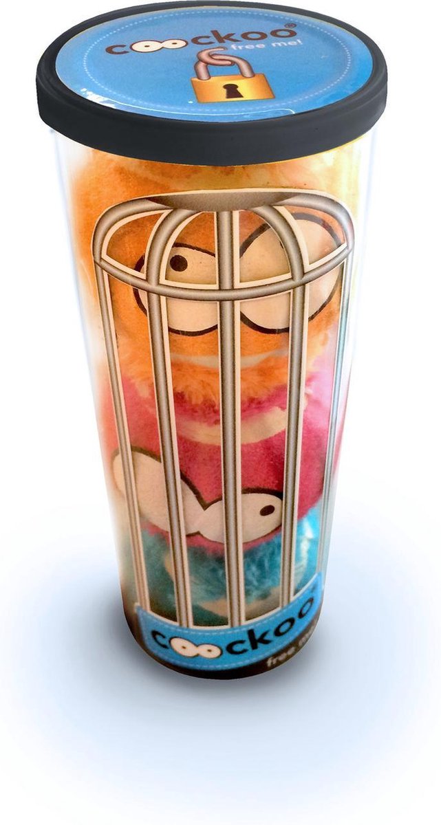 Ebi Coockoo Tennisballen Met Pluche Oranje / Blauw / Roze - 3 ST