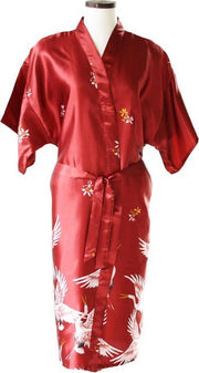 TA-HWA Kimono met Kraanvogels Rood Dames S