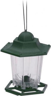 5x Tuinvogels hangende voeder silo voor vogelzaad 17 cm - Winter vogelvoer huisjes