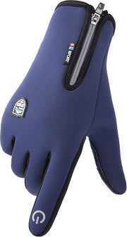 Waterdichte Handschoenen met Antislip en Touchscreen - Blauw M