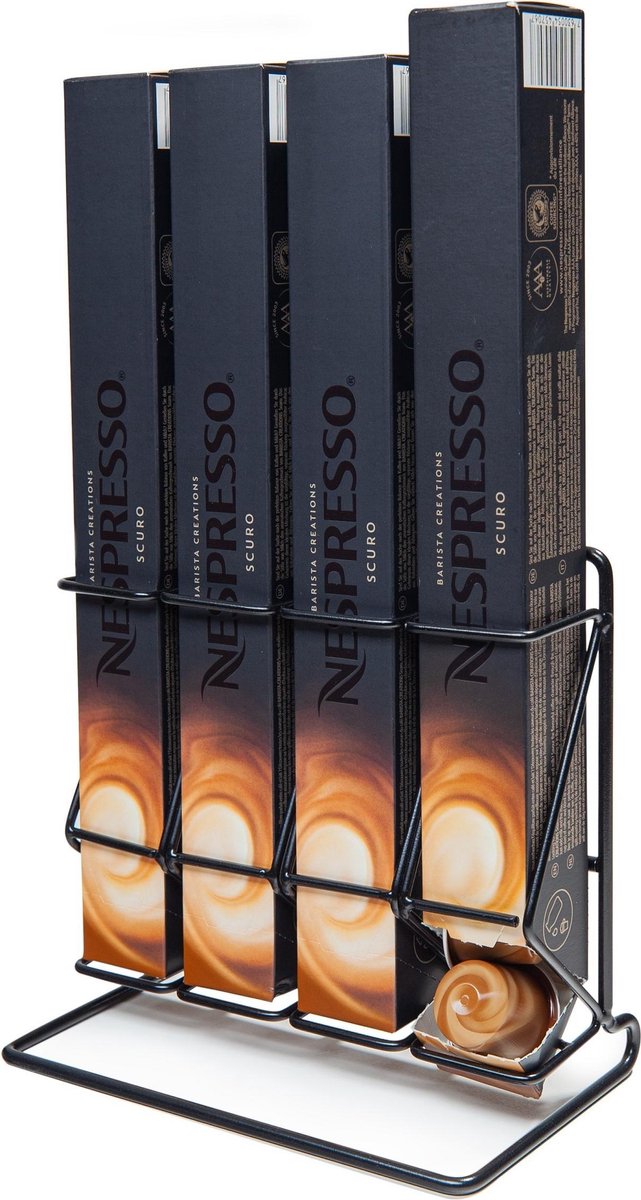 Jay Hill Nespresso Cuphouder Zwart Rek -  Nespresso Cups Opbergen In Verpakking - Koffiecuphouder Voor Nespresso Verpakking 40 cups