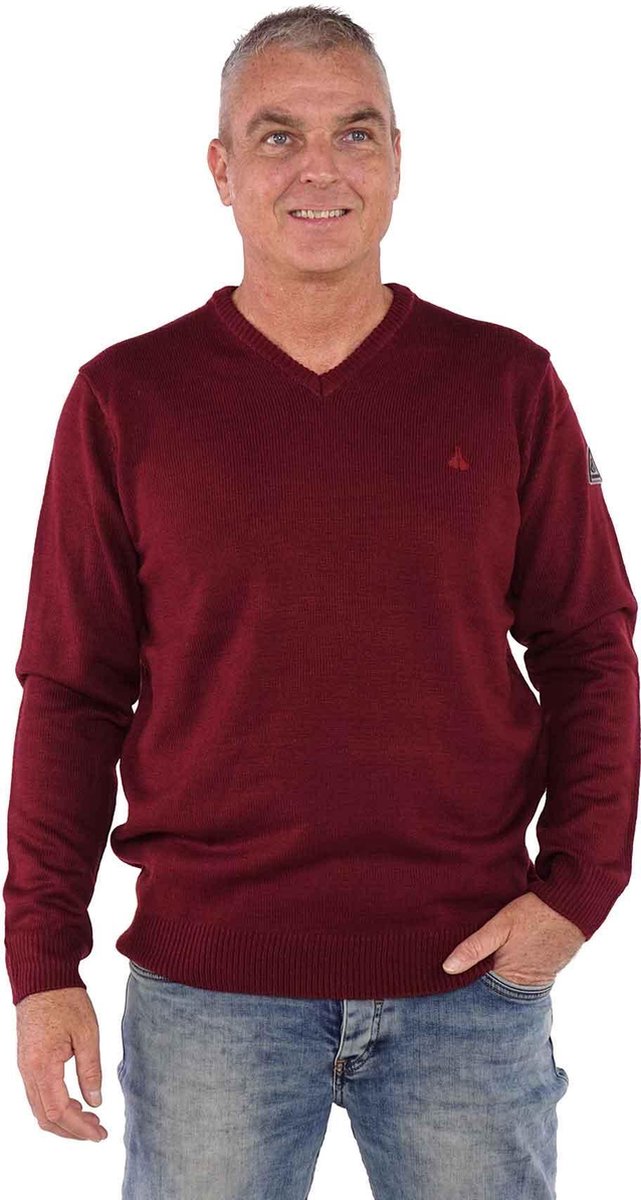 BJØRNSON Pullover Acryl 4 Seizoenen Heren Bordeaux Rood - Maat 5XL - LASSE