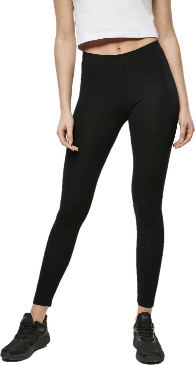 Senvi Dames Stretch Jersey Legging - Maat XXL - Kleur Zwart