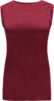 Re-Born Mouwloze Loose Top Dames - Burgundy - Maat M