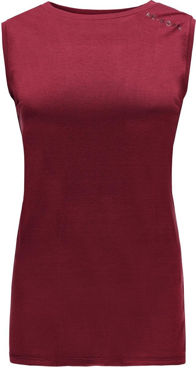 Re-Born Mouwloze Loose Top Dames - Burgundy - Maat M