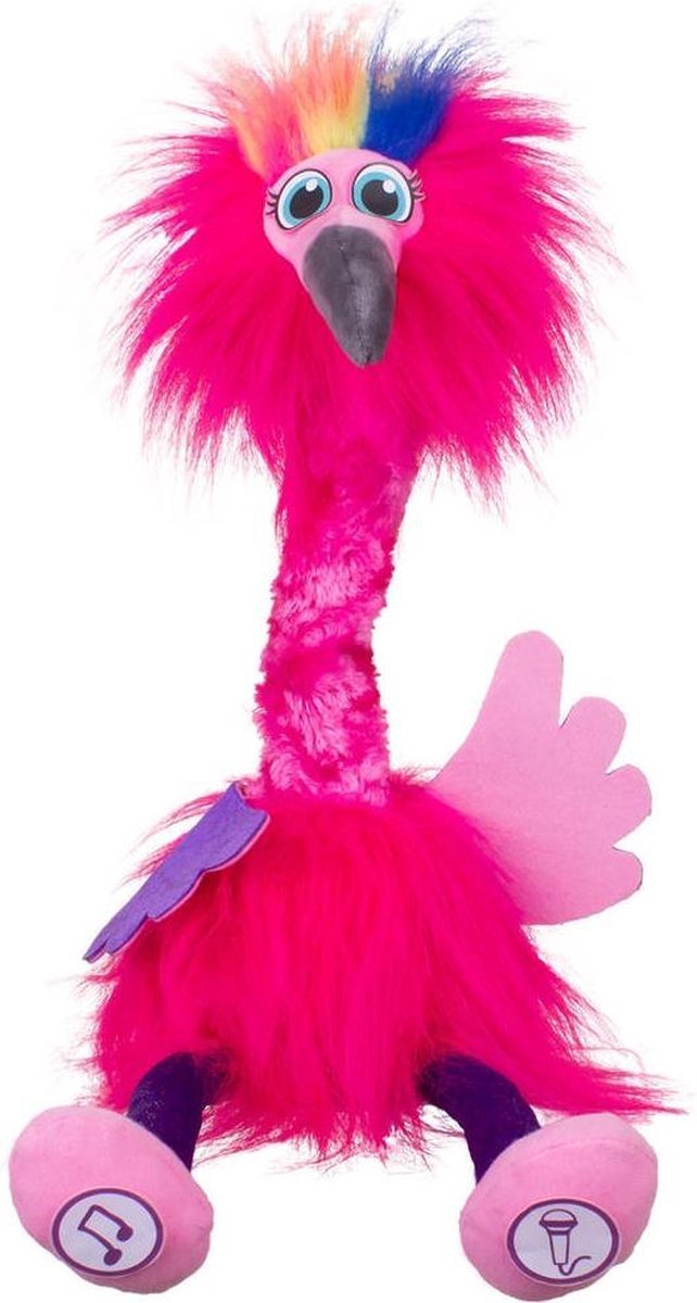 Gear2play Knuffel Sassimal Flossi Flamingo 36 Cm Pluche Roze