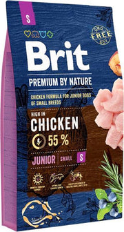 Brit Premium by Nature hondenvoer Junior S 8 kg -  - 80009421