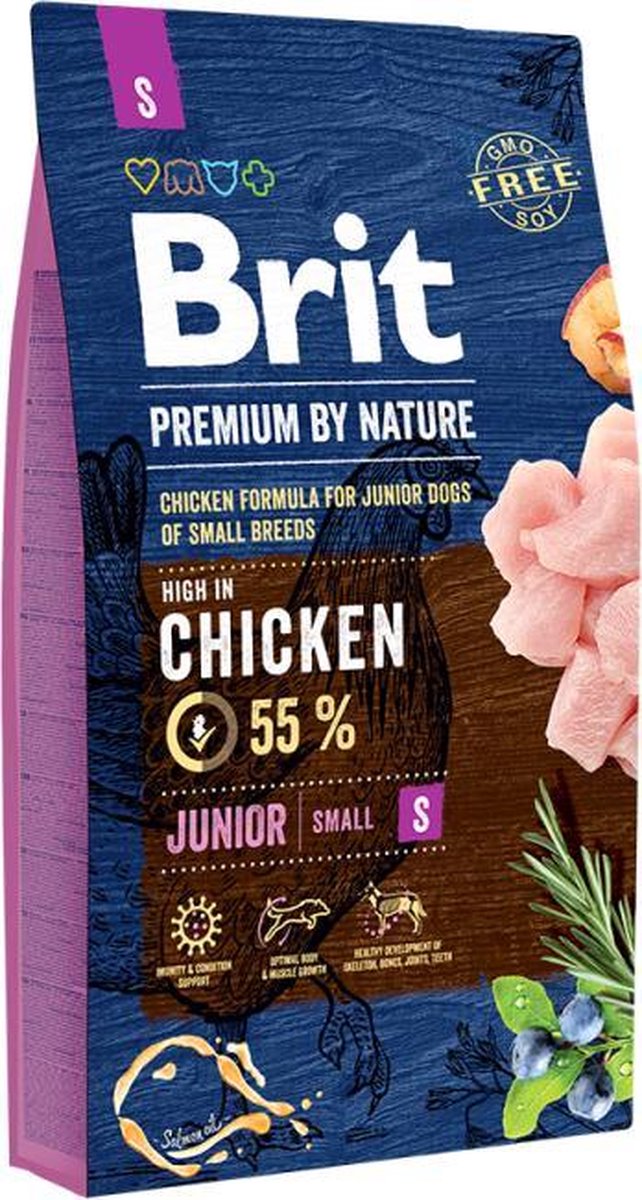 Brit Premium by Nature hondenvoer Junior S 8 kg -  - 80009421