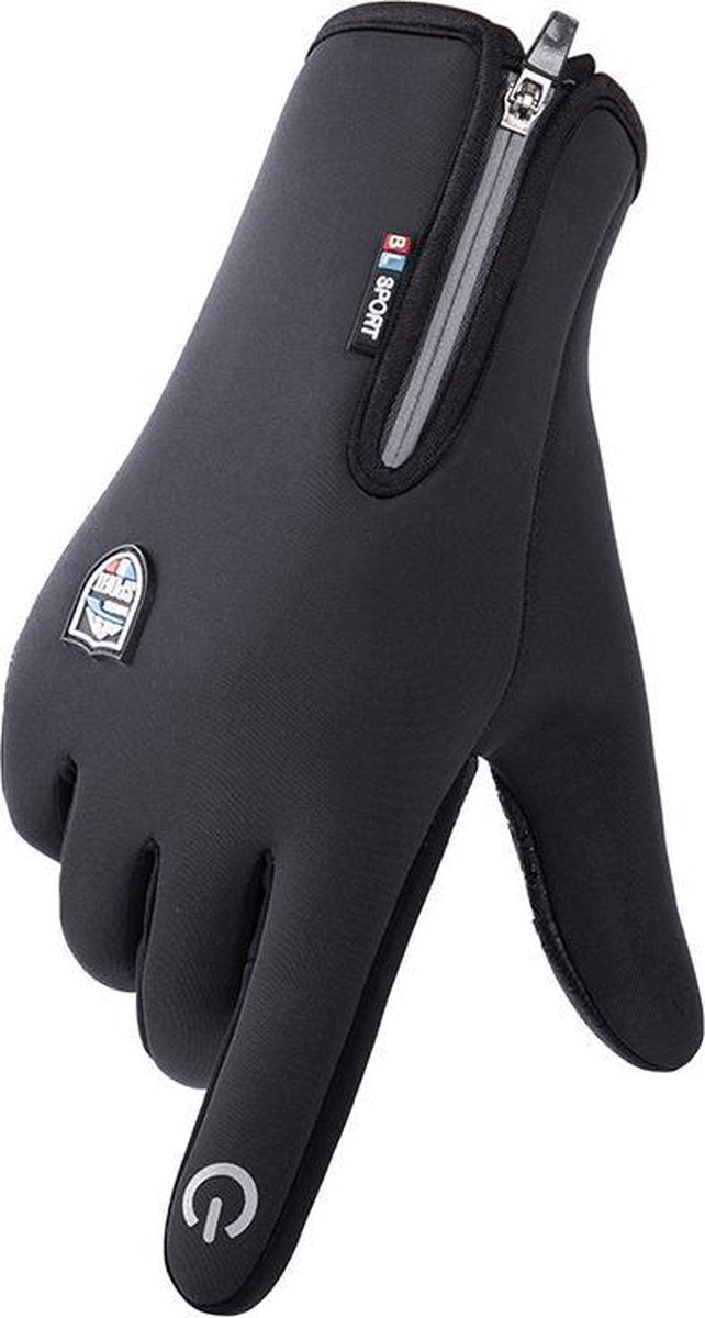 Waterdichte Handschoenen met Antislip en Touchscreen - Zwart M