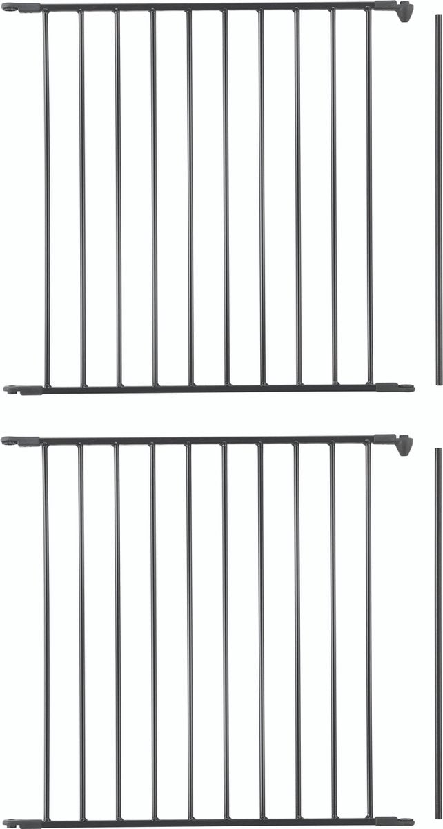 BabyDan DuoPak Flex Verlengdeel Br:46cm (H:71) Zwart (2 uitbreidingen :1 verpakking)