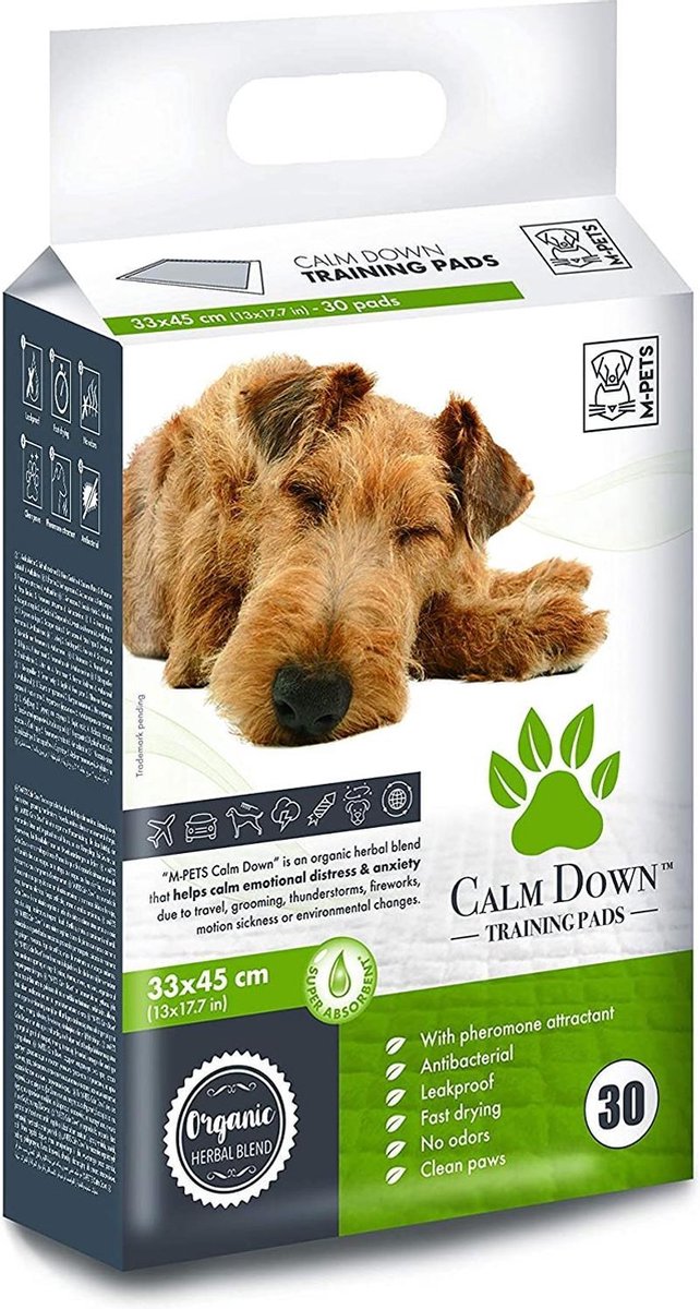M-pets Pads Calm Down-travel & Home 45 Cm Plantaardig 30 Stuks