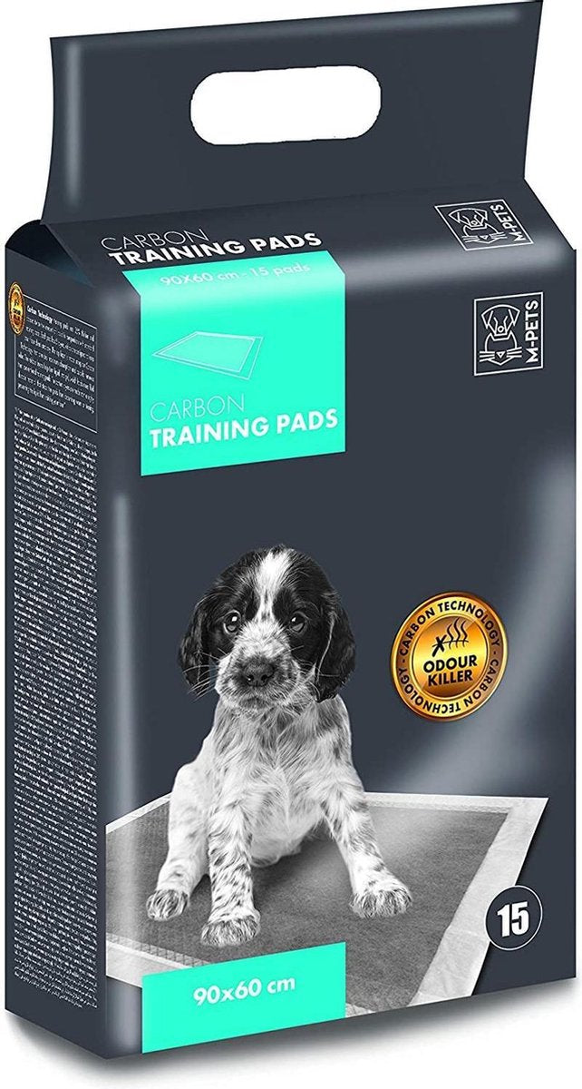 M-pets Trainingpads Carbon 90 X 60 Cm Textiel Wit 15 Stuks