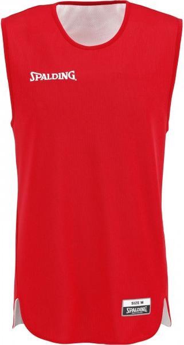 Spalding Doubleface Reversible  Basketbalshirt - Maat S  - Unisex - rood/wit