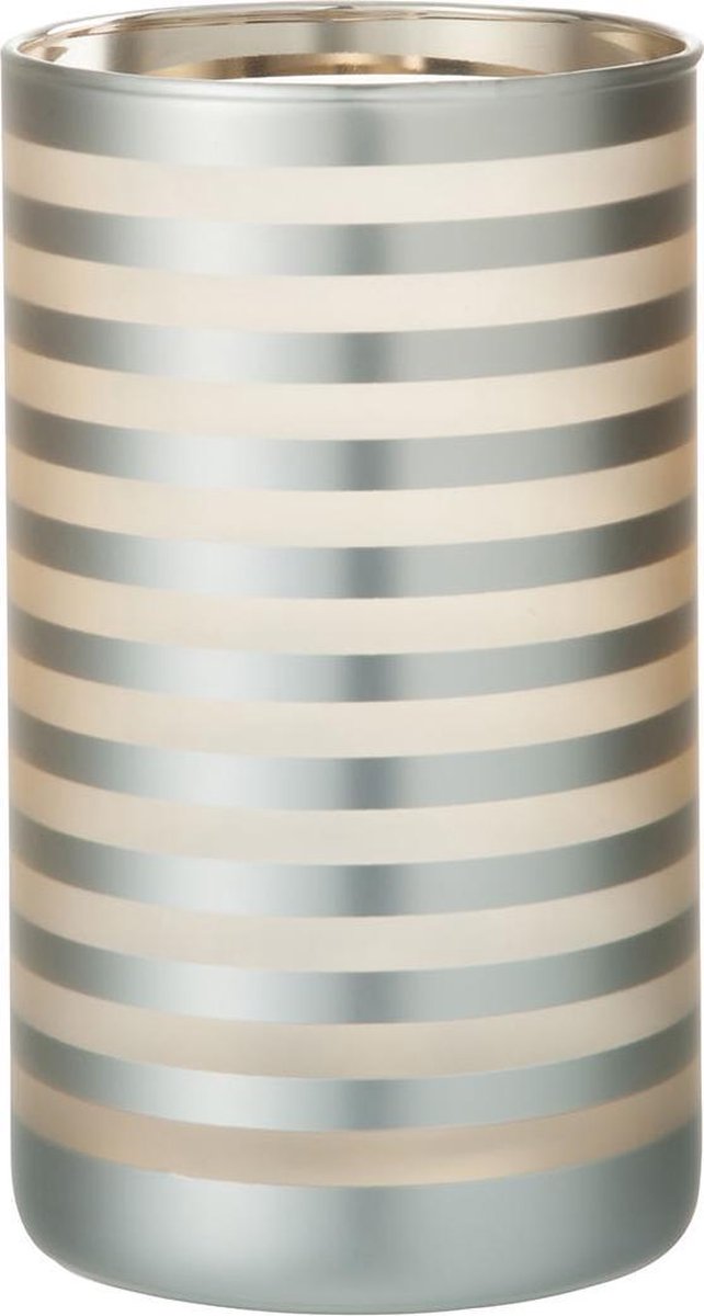 J-Line T-Lh Streep Glas Wit/Goud Large 12X12x20cm