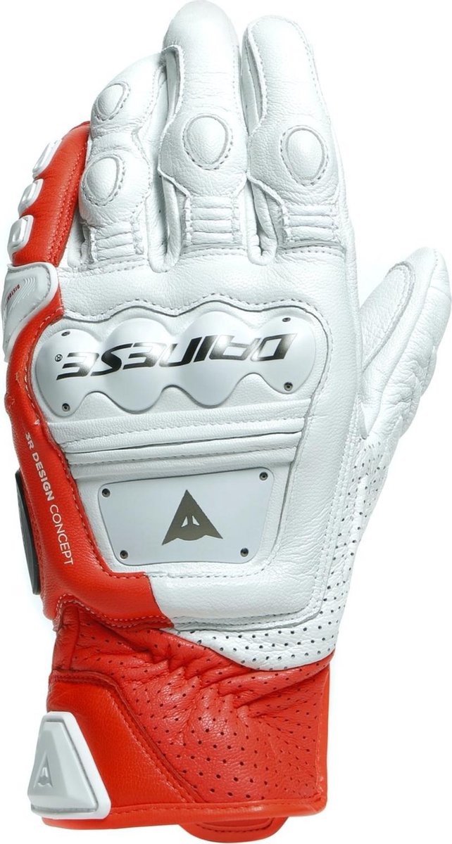 Dainese 4-Stroke 2 Black Fluo Red Motorcycle Gloves 2XL