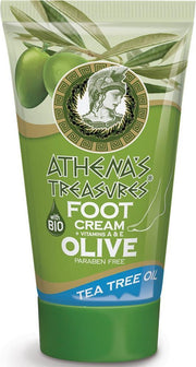 Athenas Treasures Voetcreme Tea Tree Oil 100ml | Voetverzorging Olijfolie