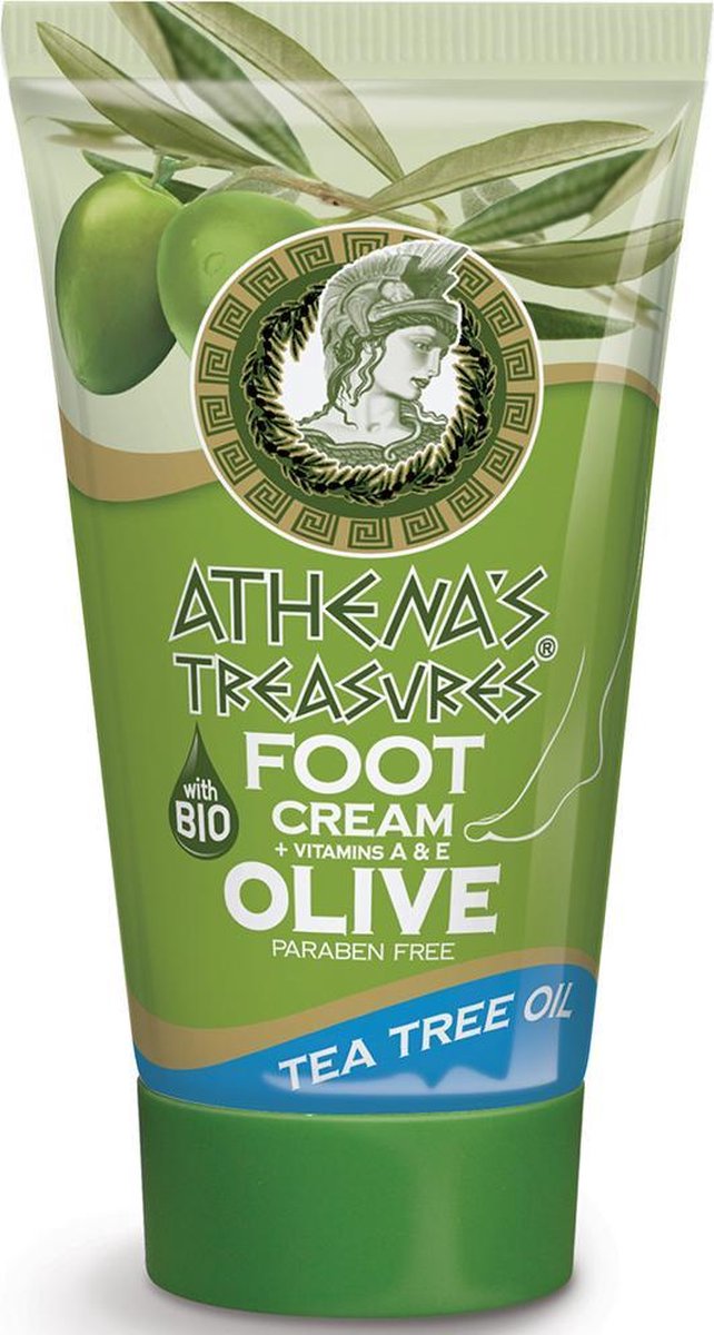 Athenas Treasures Voetcreme Tea Tree Oil 100ml | Voetverzorging Olijfolie