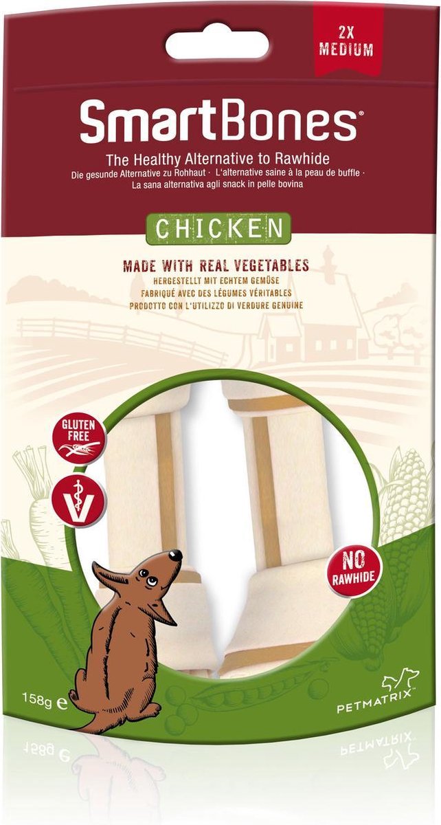 Smartbones Classic Bone Chews Medium - Kip - Hondensnacks - 158 g