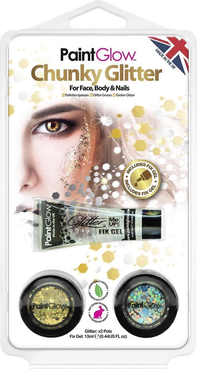 PaintGlow Chunky glitter set
